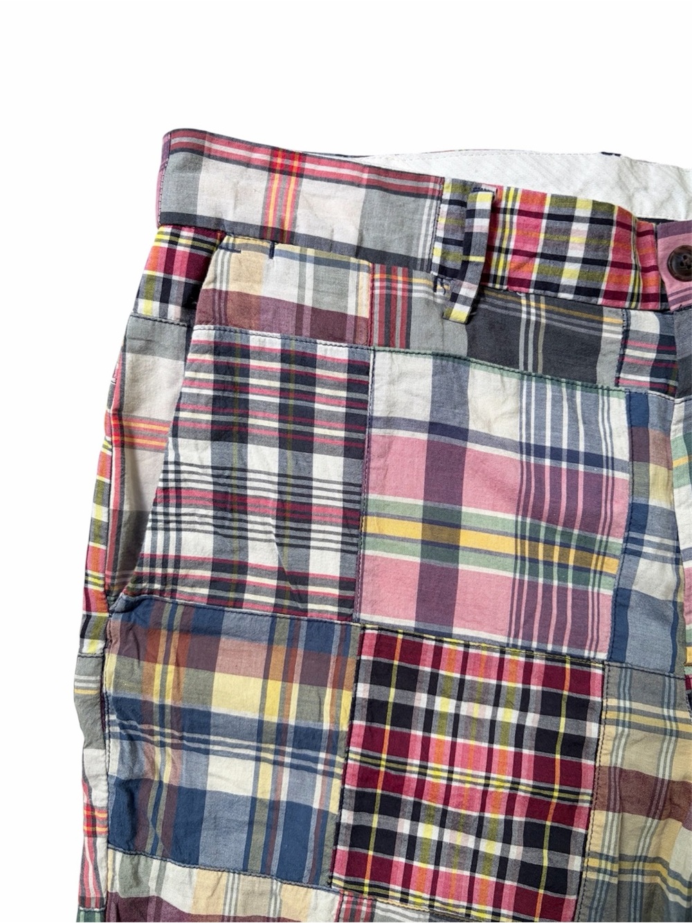 POLO Ralph Lauren Classic-Fit Patchwork Madras Shorts, sz 33” - Picture 6 of 10